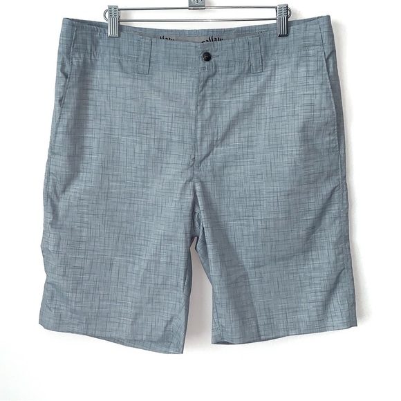 Callaway Golf Shorts Mens 34 Gray plaid 10" Inseam Bermuda Flat Front Preppy - Picture 1 of 10